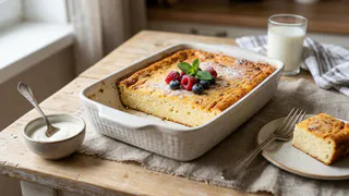 Ни муки, ни манки: эта творожная запеканка получается такой нежной, что напоминает настоящий пломбир