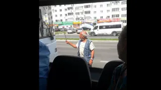 В Брянске агрессивный маршрутчик напал на автобус (видео)