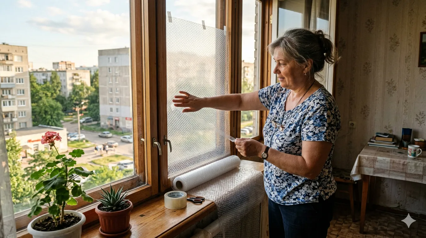 Кондиционер больше не включаю: обычная «пупырка» спасает комнату от жары - на улице +30, а дома комфортные +16