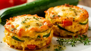Эти овощные гнезда с курицей заменят и котлеты: трем кабачок и картошку, и маринуем мясо — сверху сырная шапка