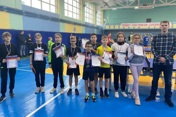 Спортсмены Дворца единоборств успешно выступили в первенстве региона по настольному теннису
