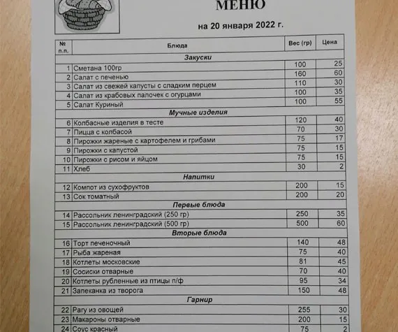 В Брянске нашли столовую с рассольником за 35 рублей и рагу – за 30