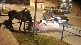 В Брянске иномарка врезалась в повозку цыган: пострадал 2-летний мальчик