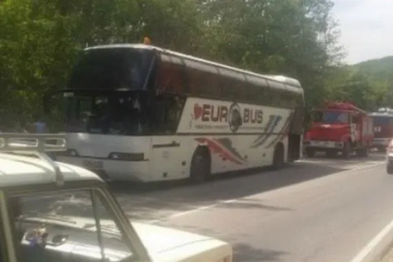В Крыму загорелся автобус с брянскими пассажирами