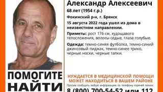 В Брянской области ищут 68-летнего Александра Деханова