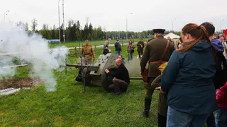 Брянцы воссоздали исторический бой в годы ВОВ