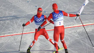Лыжник, Александр Большунов, второй на Кубке России